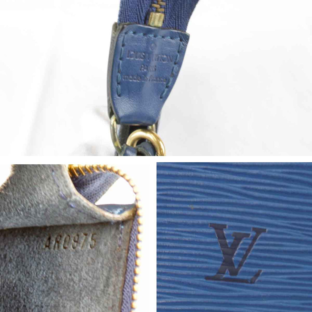 『USED』 
LOUIS VUITTON ルイ・ヴィトン 
 ポシェットアクセソワール M52945 ポーチ 
エピレザー ブルー