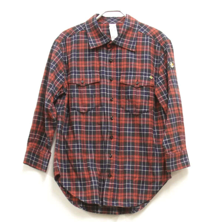 美品『USED』 
 
 ever ネルシャツ 1D14000 長袖シャツ 
コットン レッド×ブラック