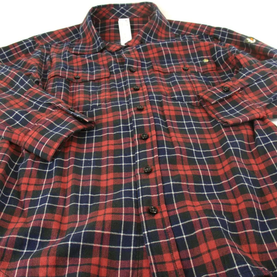 美品『USED』 
 
 ever ネルシャツ 1D14000 長袖シャツ 
コットン レッド×ブラック
