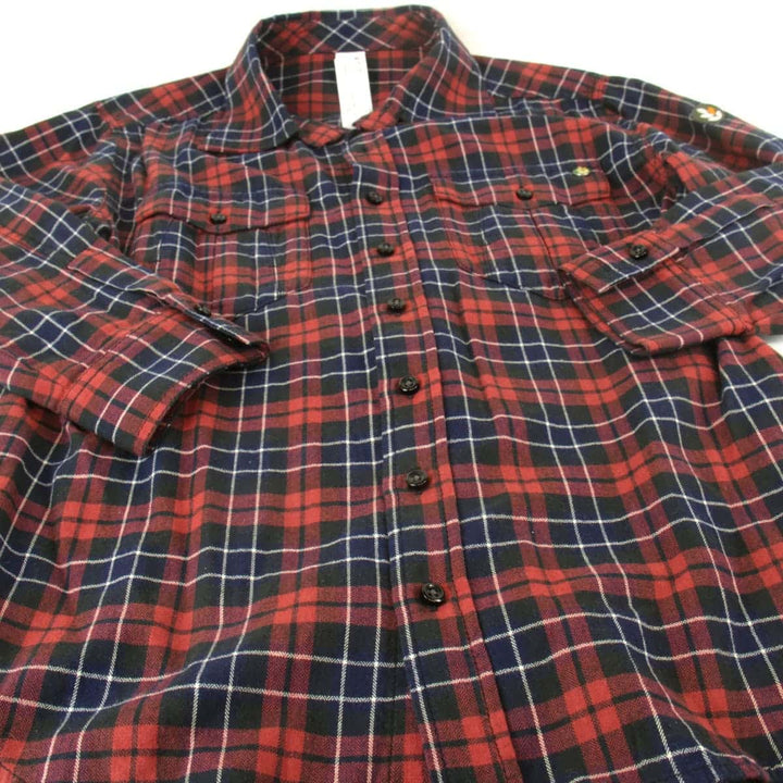 美品『USED』 
 
 ever ネルシャツ 1D14000 長袖シャツ 
コットン レッド×ブラック