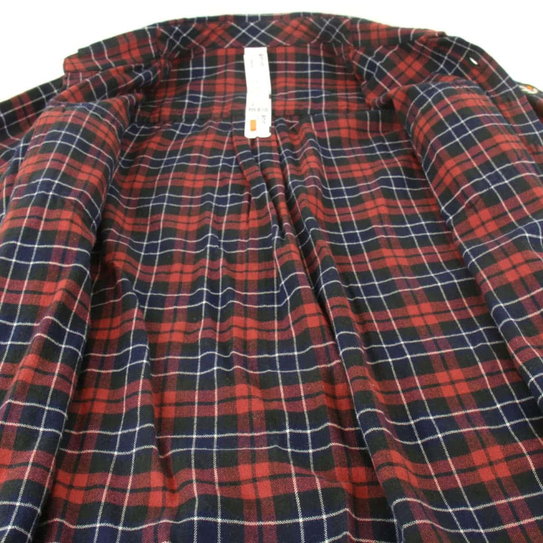 美品『USED』 
 
 ever ネルシャツ 1D14000 長袖シャツ 
コットン レッド×ブラック