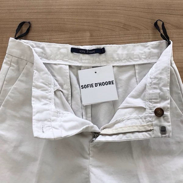 『美品』 
 
 SOFIE D'HOORE　ソフィードール パンツ 
コットン ホワイト