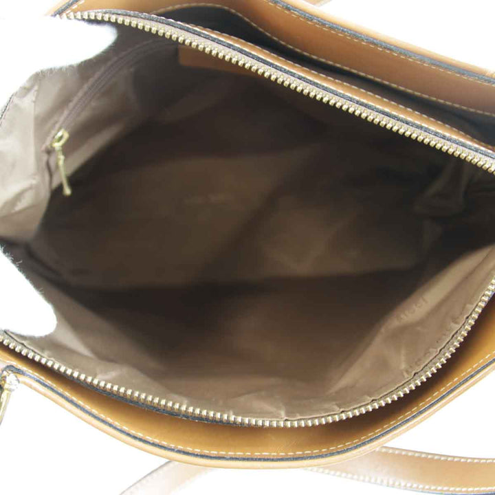 良品『USED』 
NINA RICCI ニナリッチ 
 ジラフ トートバッグ 
PVC/レザー  ベージュ
