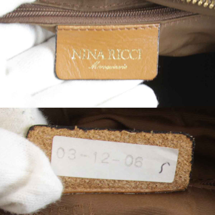 良品『USED』 
NINA RICCI ニナリッチ 
 ジラフ トートバッグ 
PVC/レザー  ベージュ