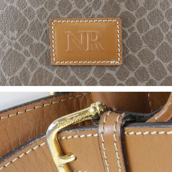 良品『USED』 
NINA RICCI ニナリッチ 
 ジラフ トートバッグ 
PVC/レザー  ベージュ