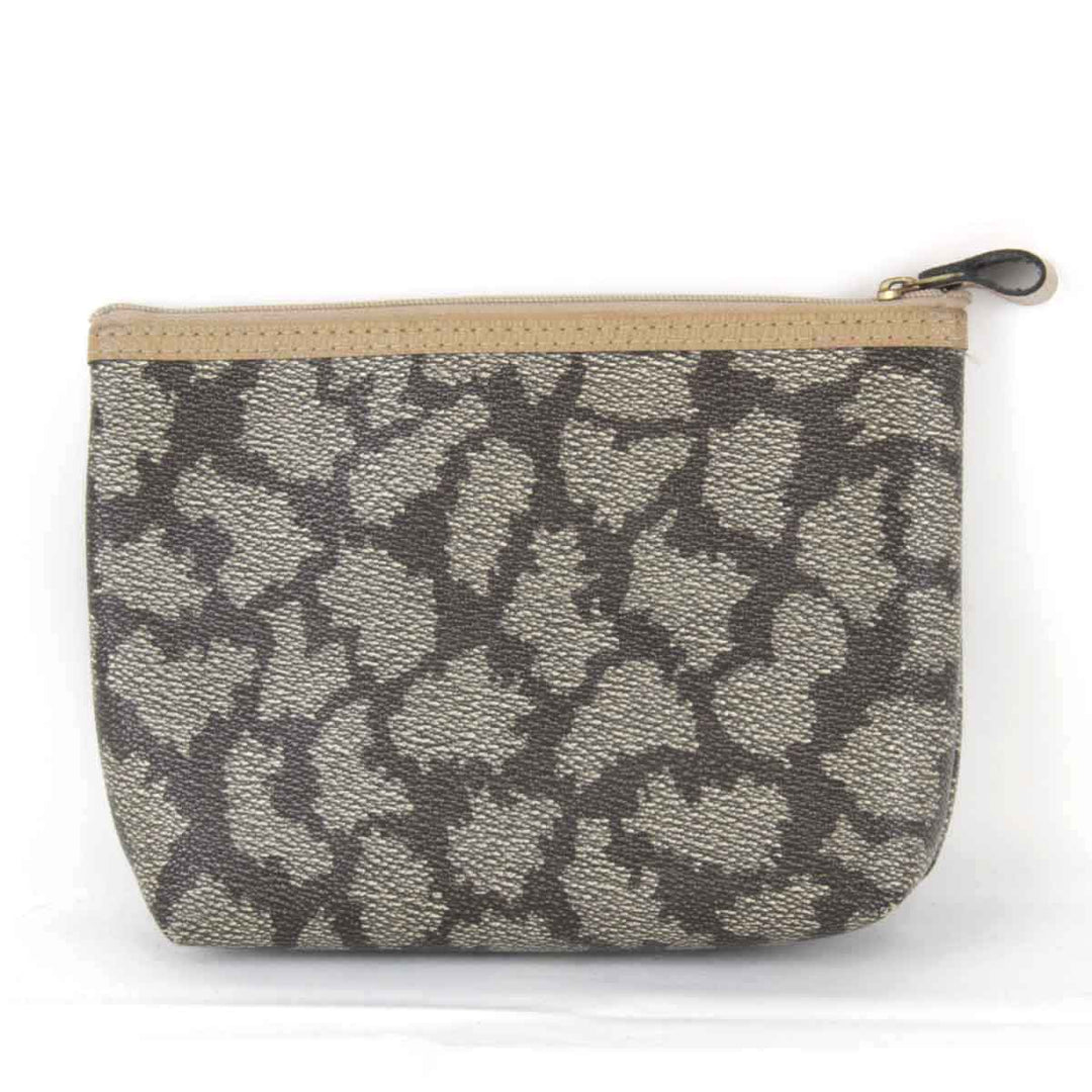 美品『USED』 
YVES SAINT LAURENT イヴ・サンローラン 
 ポーチ 
PVCコーティングキャンバス ベージュ