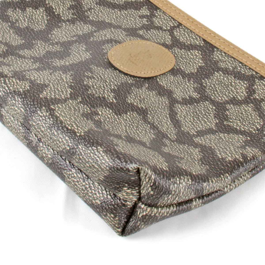 美品『USED』 
YVES SAINT LAURENT イヴ・サンローラン 
 ポーチ 
PVCコーティングキャンバス ベージュ