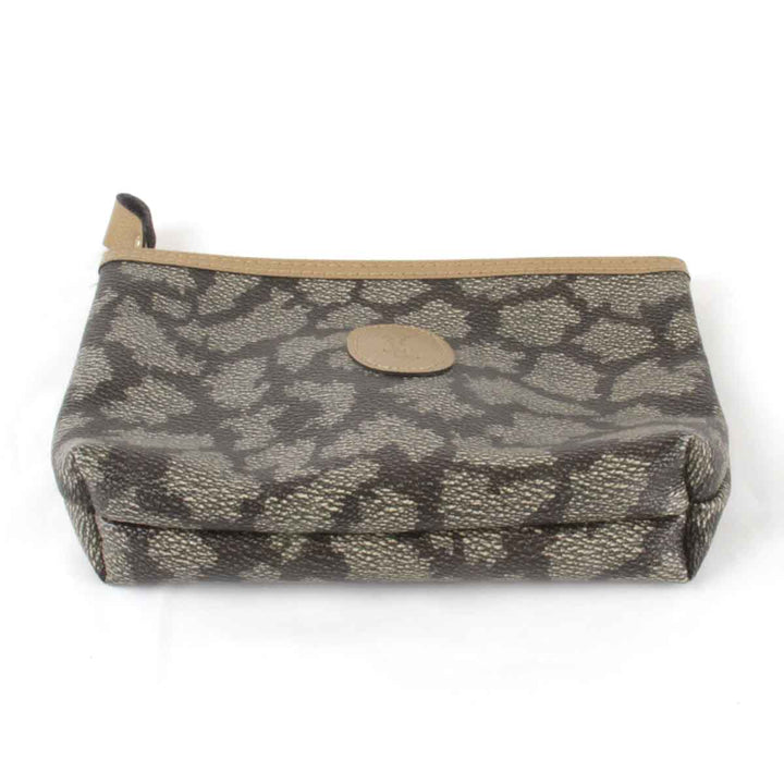 美品『USED』 
YVES SAINT LAURENT イヴ・サンローラン 
 ポーチ 
PVCコーティングキャンバス ベージュ