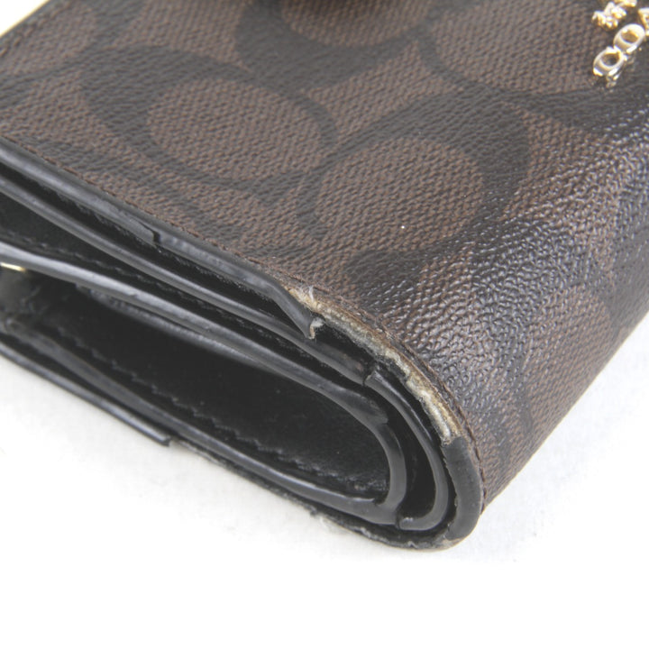 『USED』 
COACH コーチ 
 二つ折り財布 
レザー/PVC ブラウン