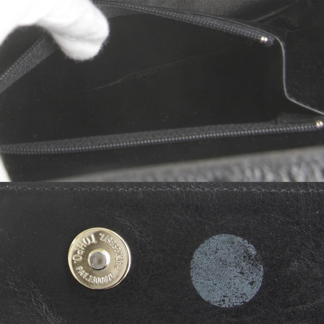 美品『USED』 
 
 クロコバック ショルダーバッグ 
 ブラック