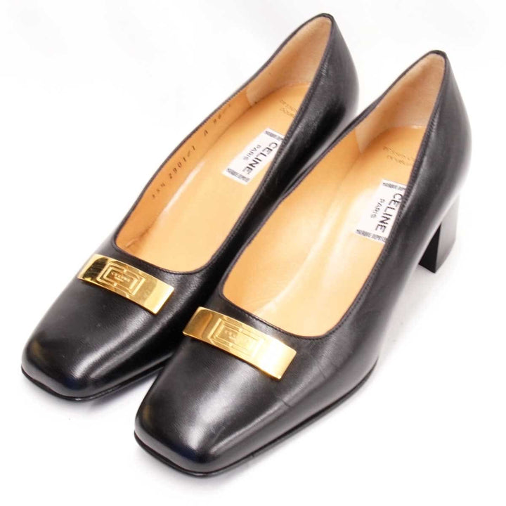 良品『USED』 
CELINE セリーヌ 
 パンプス 
レザー ブラック