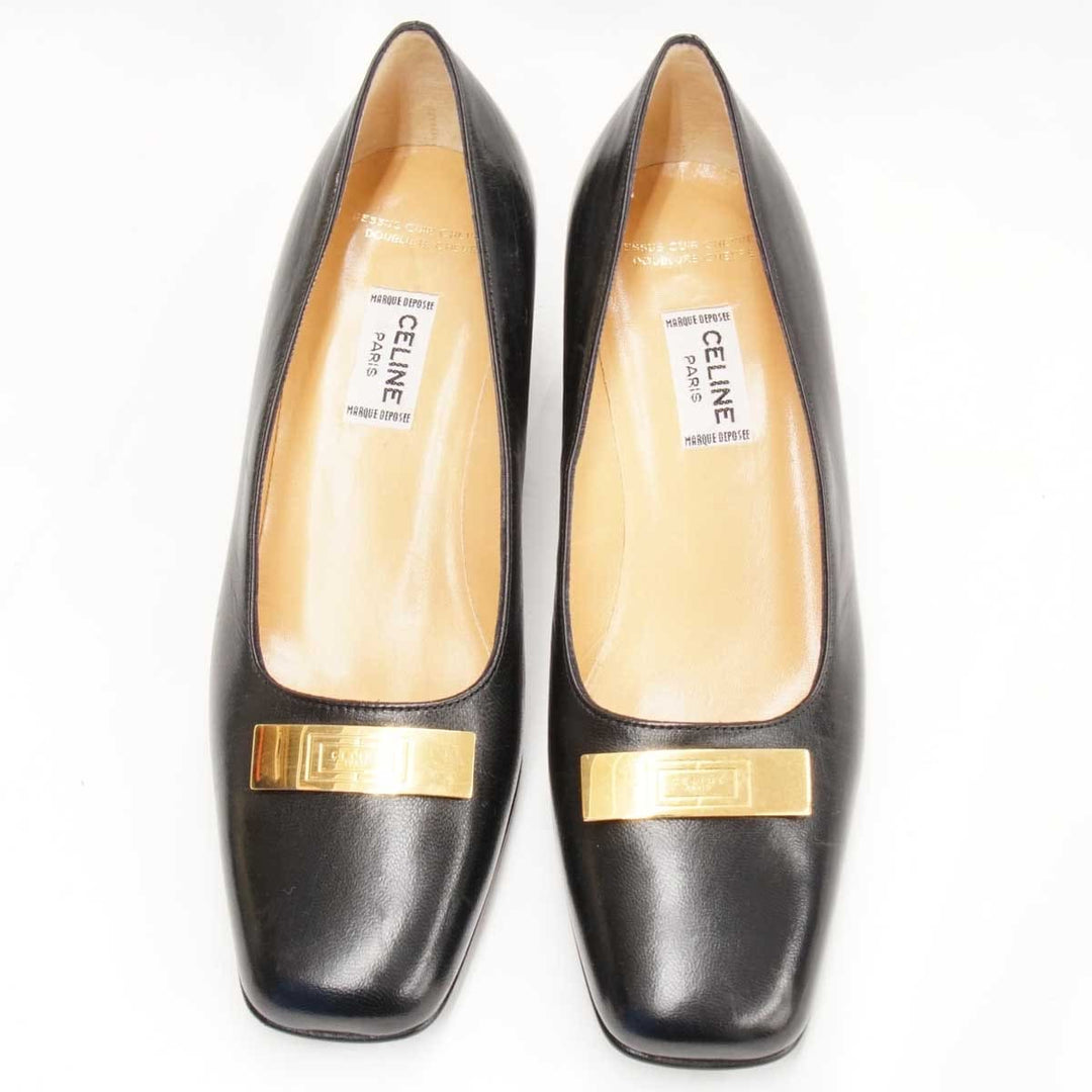 良品『USED』 
CELINE セリーヌ 
 パンプス 
レザー ブラック