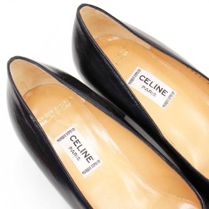 良品『USED』 
CELINE セリーヌ 
 パンプス 
レザー ブラック