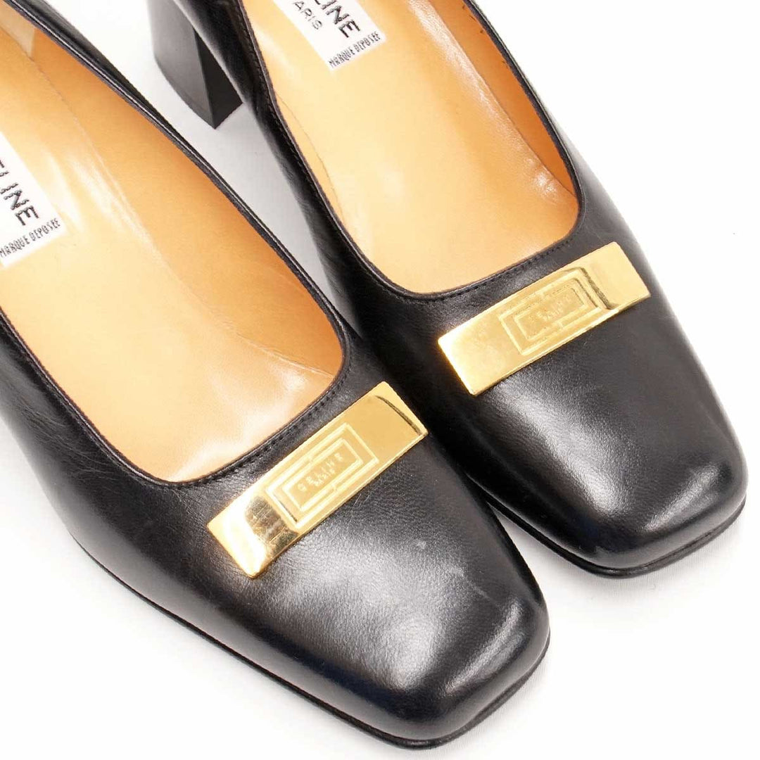 良品『USED』 
CELINE セリーヌ 
 パンプス 
レザー ブラック