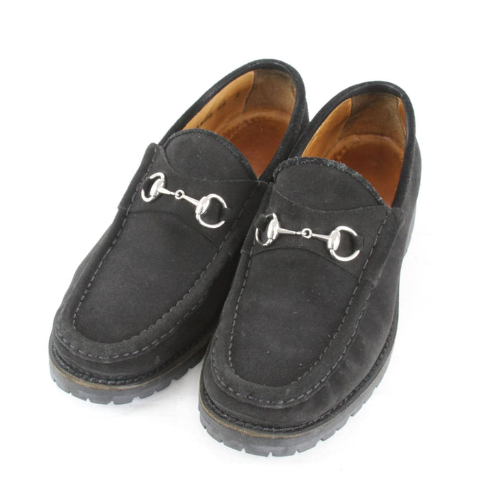 『USED』 
GUCCI グッチ 
 ホースビット  101 6105 ローファー 
スウェード ブラック