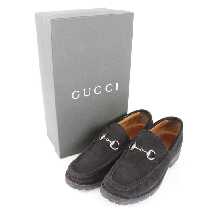 『USED』 
GUCCI グッチ 
 ホースビット  101 6105 ローファー 
スウェード ブラック