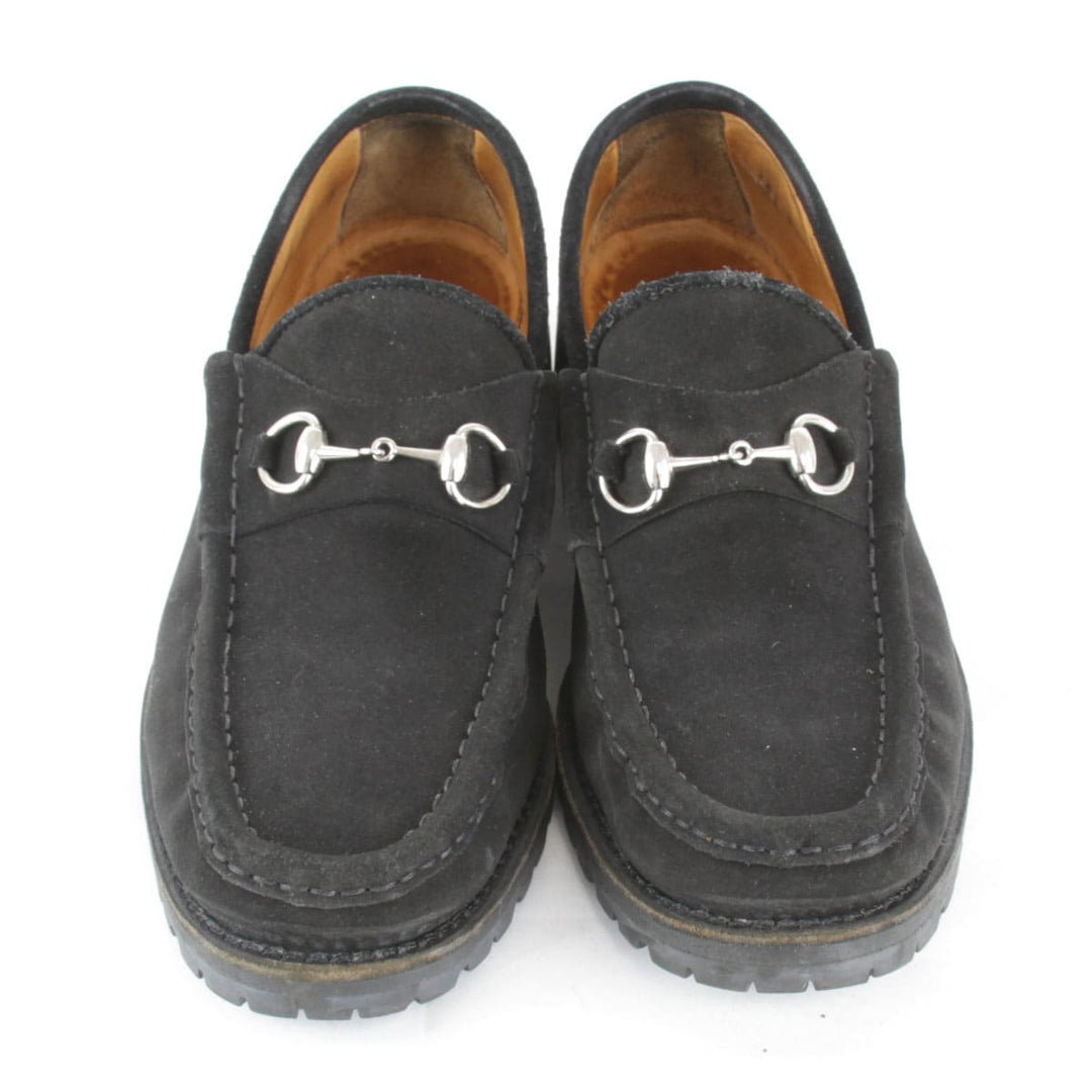 『USED』 
GUCCI グッチ 
 ホースビット  101 6105 ローファー 
スウェード ブラック