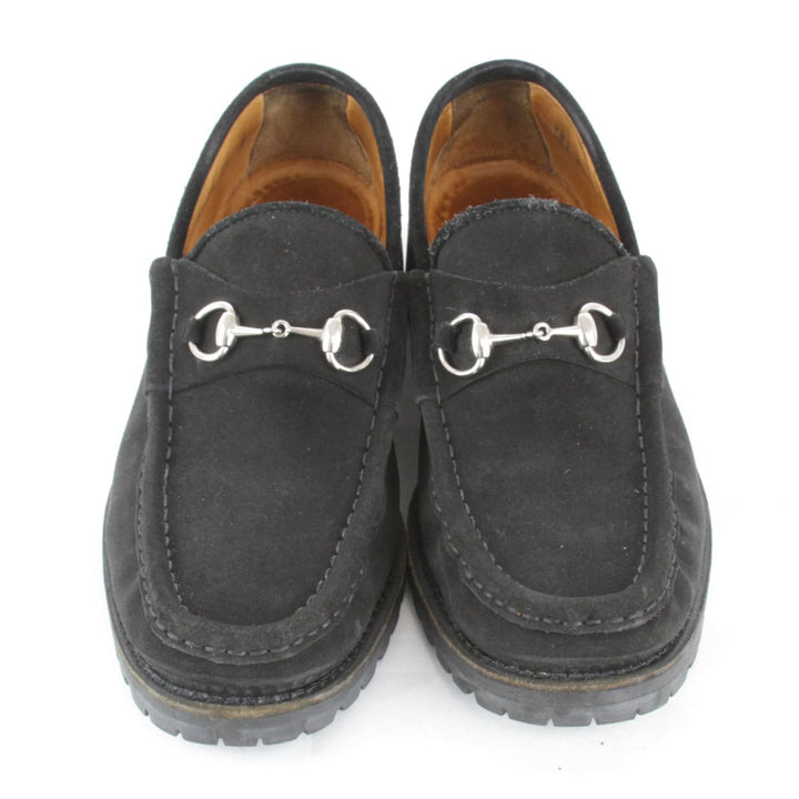 『USED』 
GUCCI グッチ 
 ホースビット  101 6105 ローファー 
スウェード ブラック