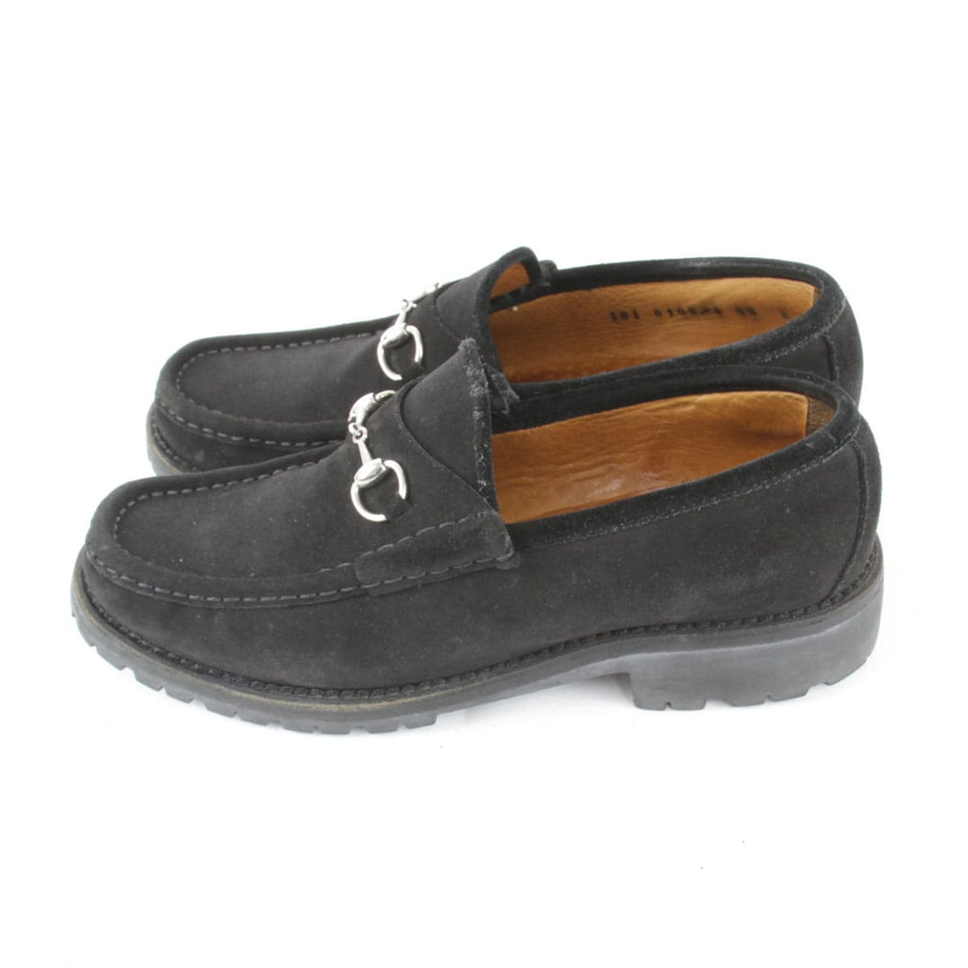 『USED』 
GUCCI グッチ 
 ホースビット  101 6105 ローファー 
スウェード ブラック