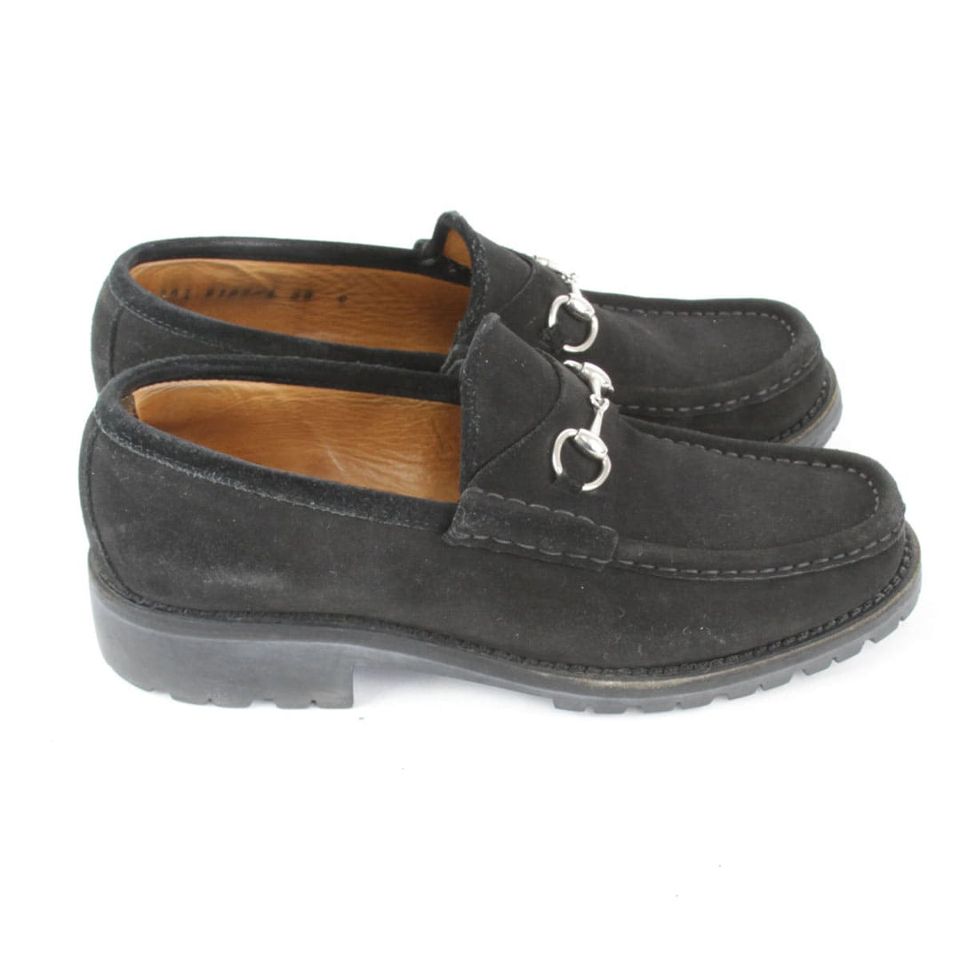 『USED』 
GUCCI グッチ 
 ホースビット  101 6105 ローファー 
スウェード ブラック