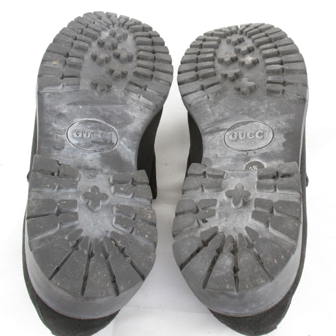 『USED』 
GUCCI グッチ 
 ホースビット  101 6105 ローファー 
スウェード ブラック