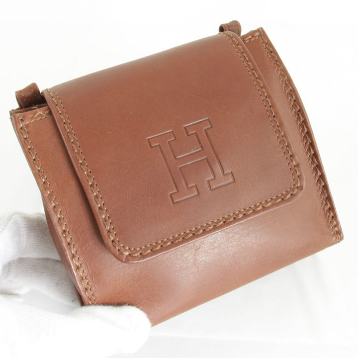 良品『USED』 
HIROFU ヒロフ 
 ショルダーバッグ 
カーフ ブラウン