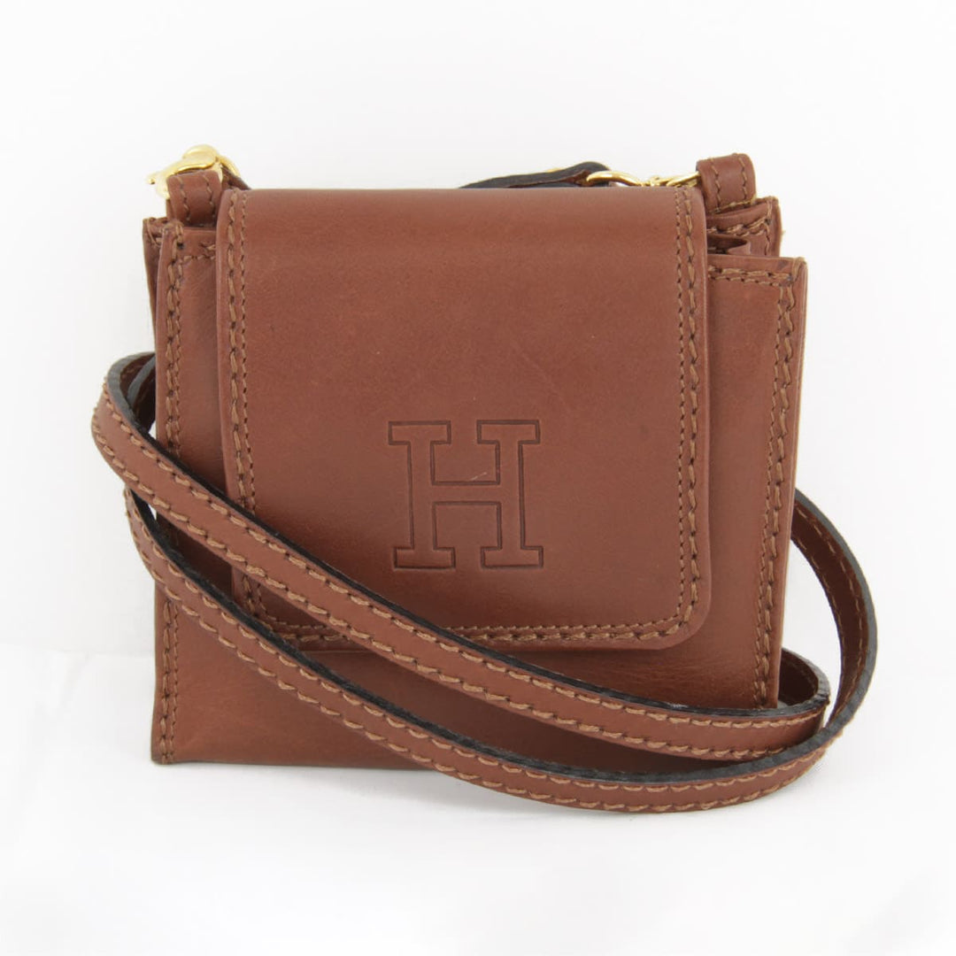 良品『USED』 
HIROFU ヒロフ 
 ショルダーバッグ 
カーフ ブラウン