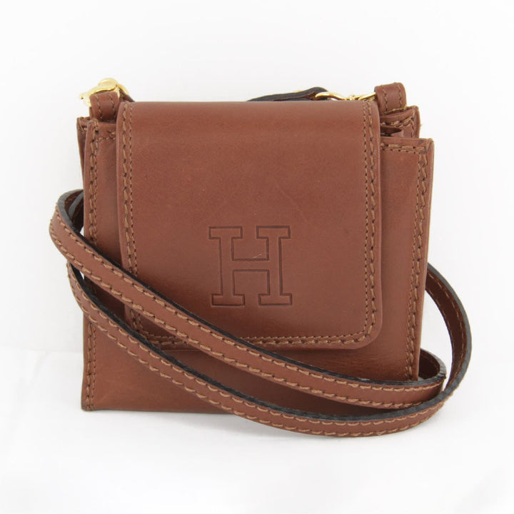 良品『USED』 
HIROFU ヒロフ 
 ショルダーバッグ 
カーフ ブラウン