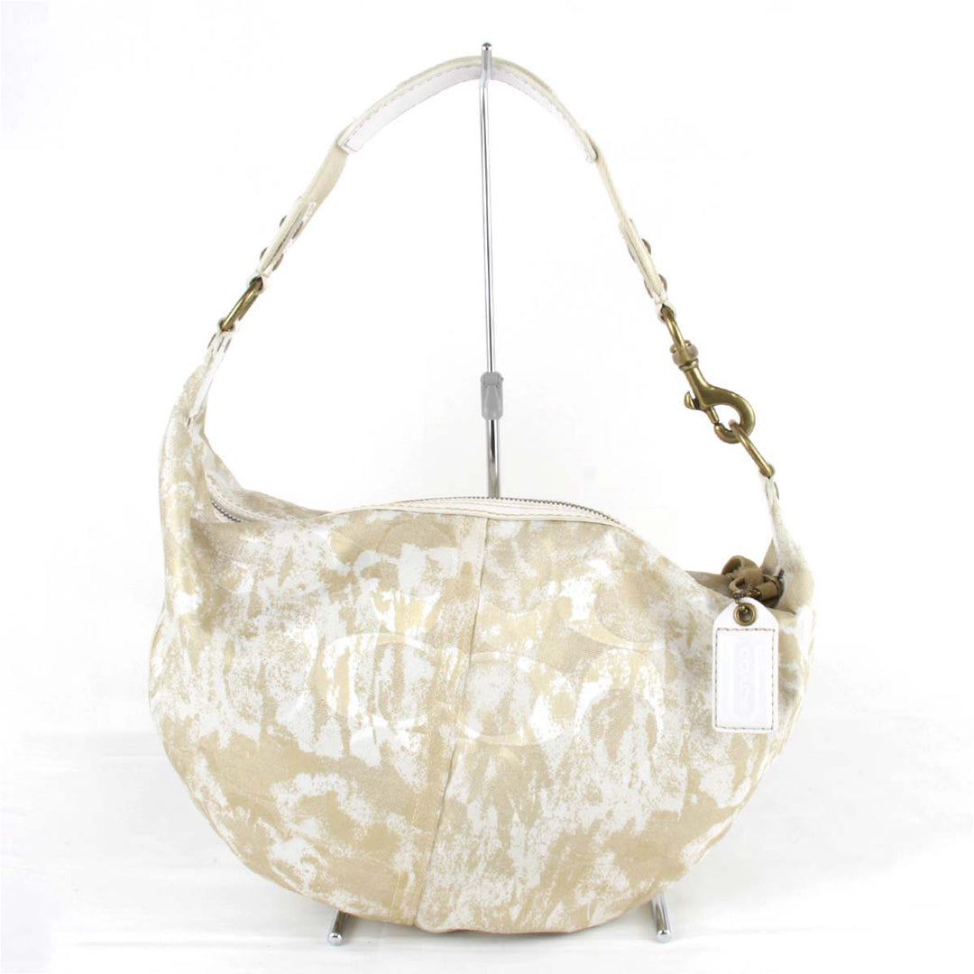 良品『USED』 
COACH コーチ 
 10008 ショルダーバッグ 
キャンバス ベージュ