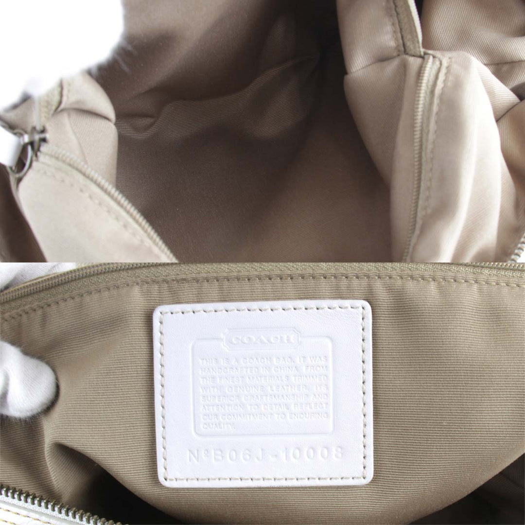 良品『USED』 
COACH コーチ 
 10008 ショルダーバッグ 
キャンバス ベージュ