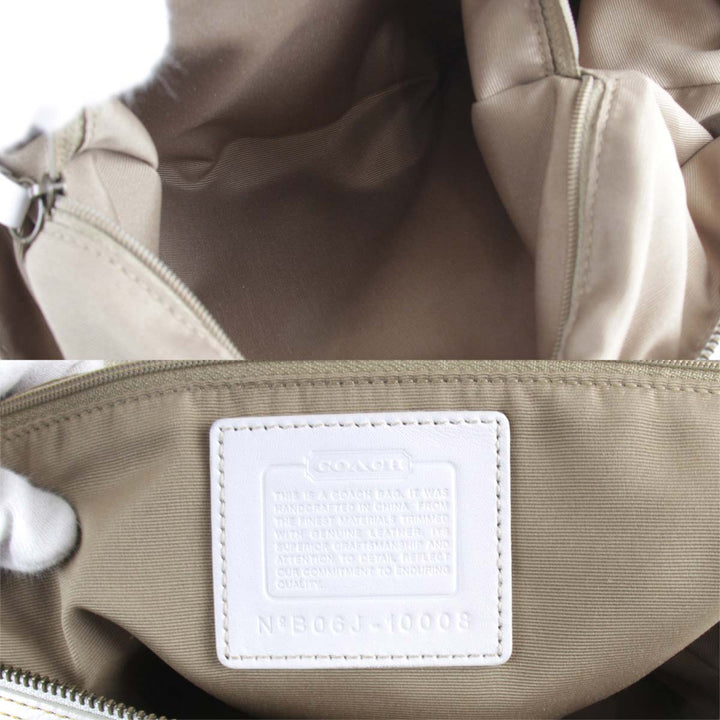 良品『USED』 
COACH コーチ 
 10008 ショルダーバッグ 
キャンバス ベージュ