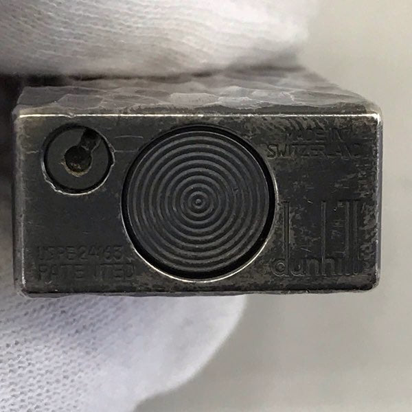 『ジャンク品』 
Dunhill ダンヒル 
 ガスライターローラー式 USRE24163 PATENTED　ジャンク ライター 
 シルバー