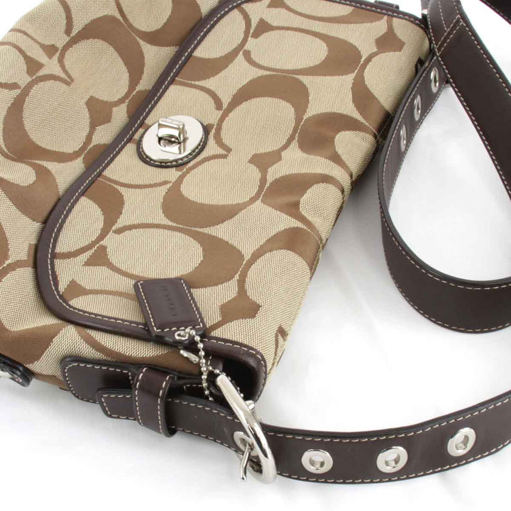 『USED』 
COACH コーチ 
 F15171 ショルダーバッグ 
キャンバス ブラウン