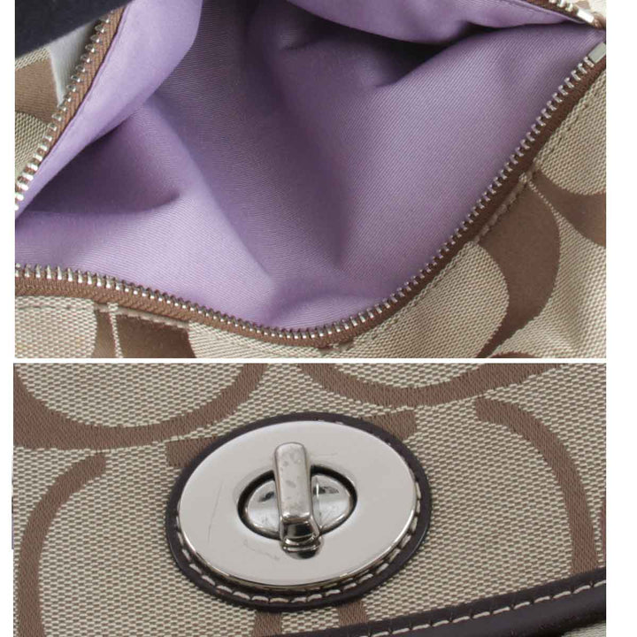 『USED』 
COACH コーチ 
 F15171 ショルダーバッグ 
キャンバス ブラウン