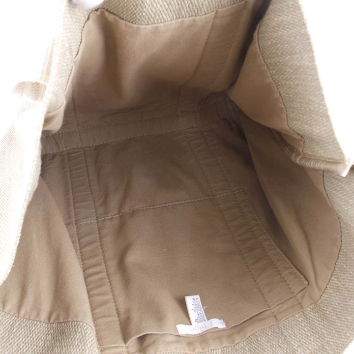 良品『USED』 
Chloe クロエ 
 トートバッグ 
レーヨン/コットン  ベージュ