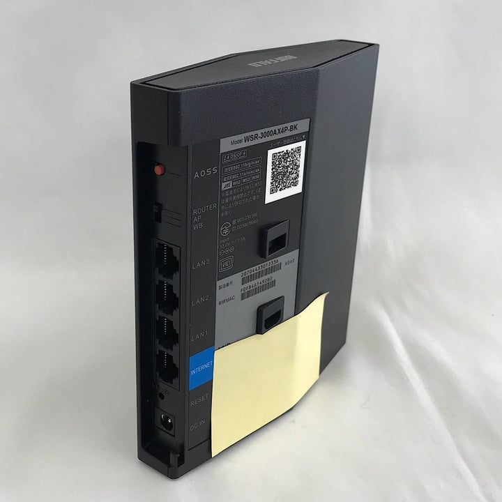 『USED美品』 
 
 BUFFALO バッファロー Wi-Fiルーター  WSR-3000AX4P-BK PC周辺機器