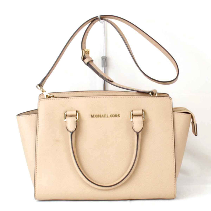 『USED』 
Michael Kors マイケルコース 
 2WAYバッグ ショルダーバッグ 
レザー ベージュ