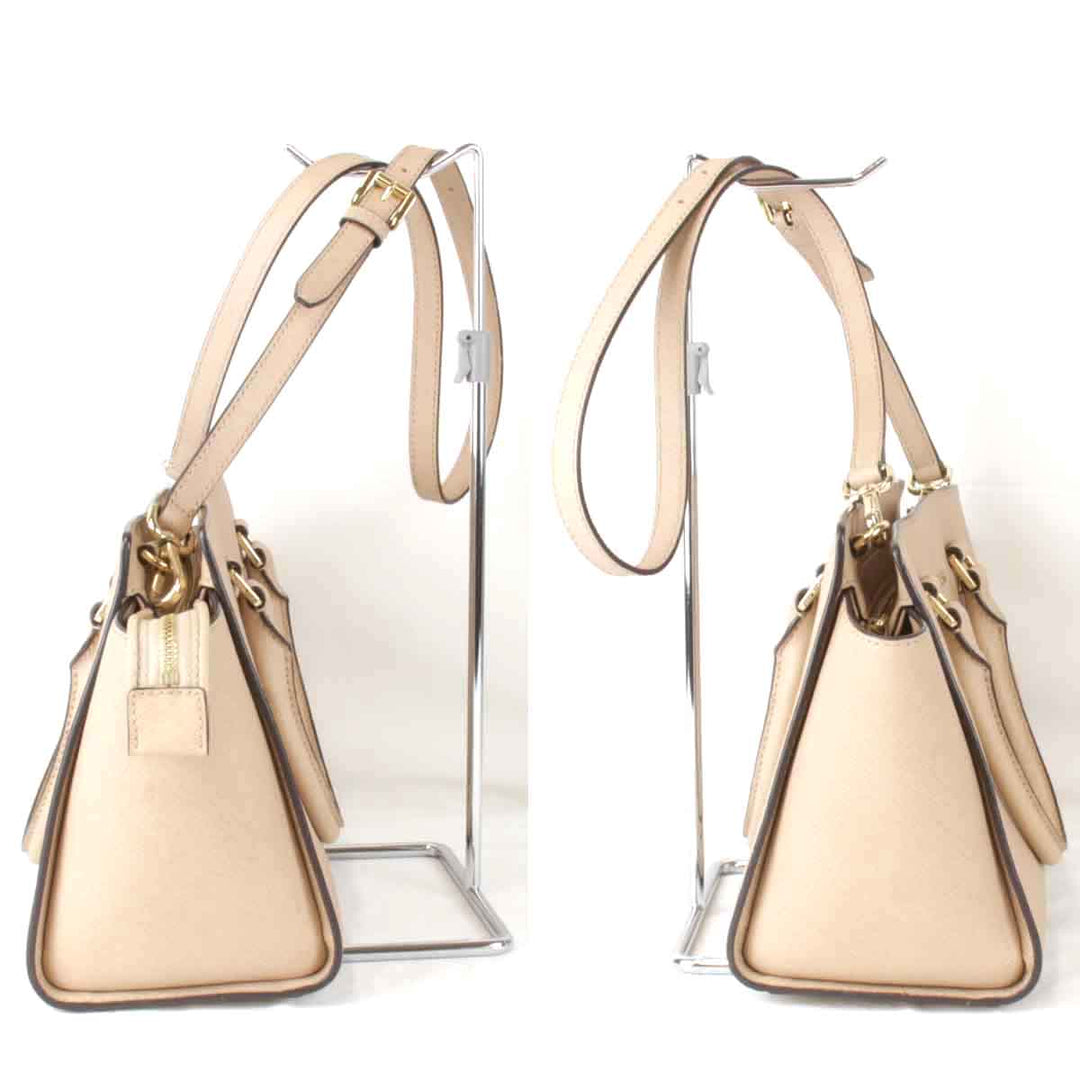 『USED』 
Michael Kors マイケルコース 
 2WAYバッグ ショルダーバッグ 
レザー ベージュ