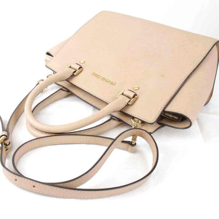 『USED』 
Michael Kors マイケルコース 
 2WAYバッグ ショルダーバッグ 
レザー ベージュ