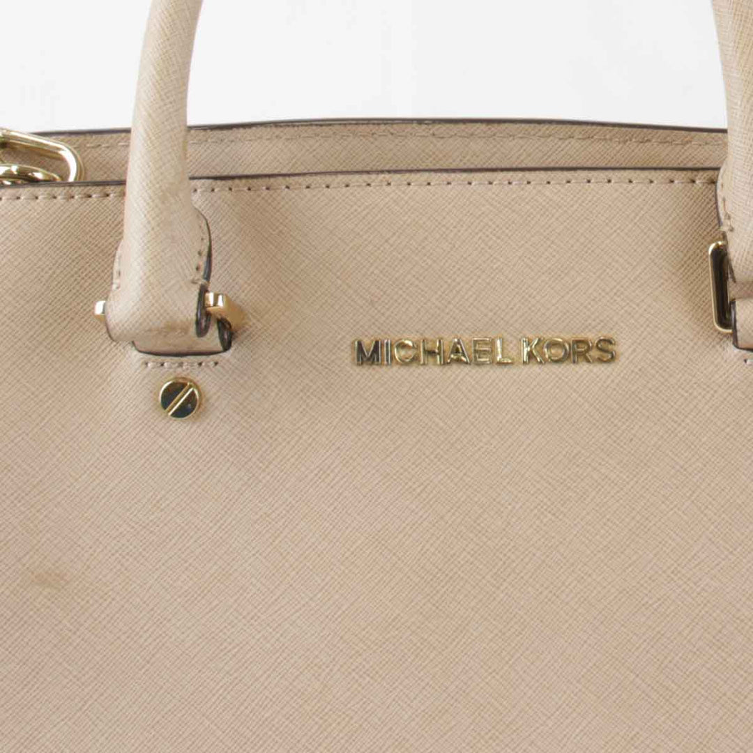 『USED』 
Michael Kors マイケルコース 
 2WAYバッグ ショルダーバッグ 
レザー ベージュ