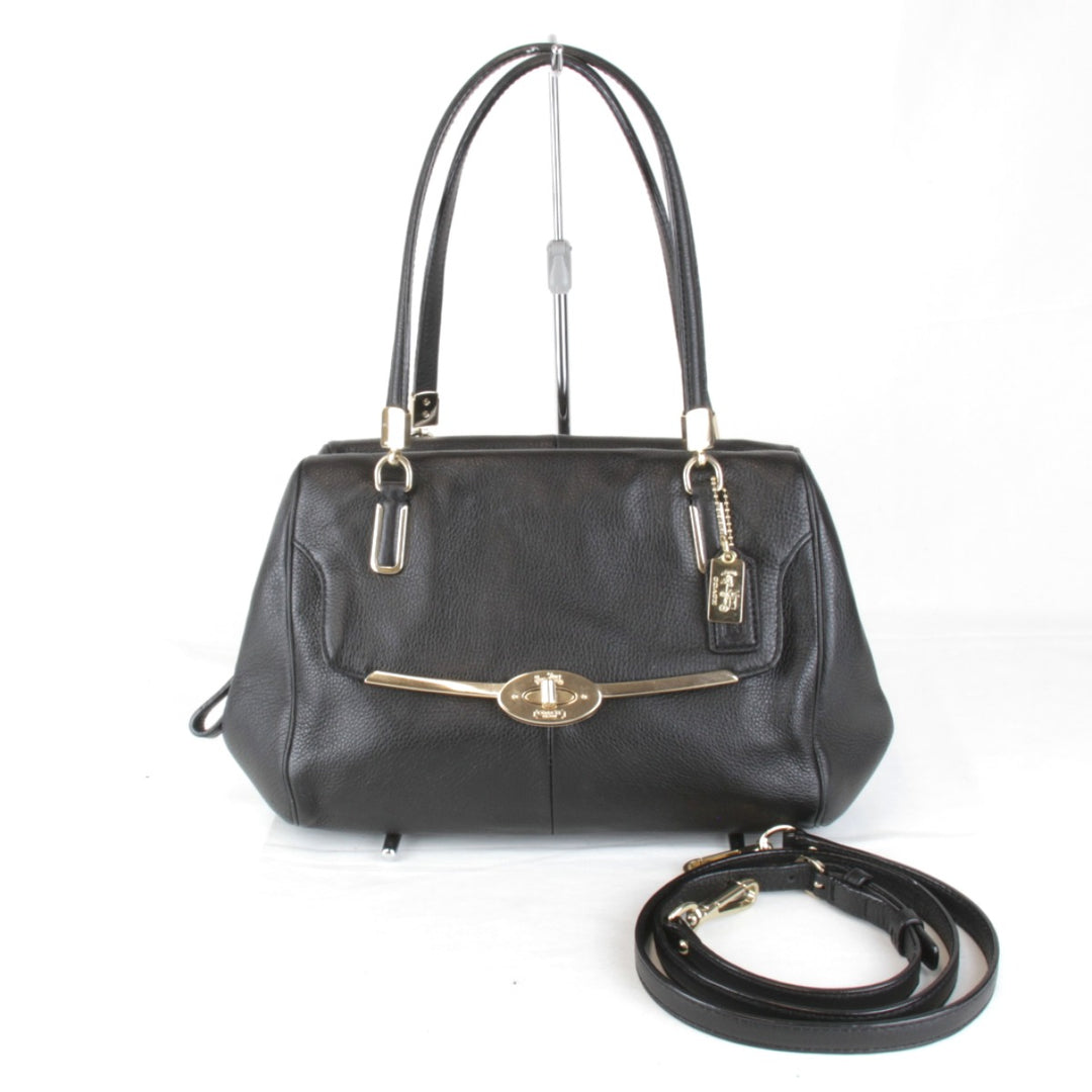 美品『USED』 
COACH コーチ 
 25169 ショルダーバッグ 
レザー ブラック
