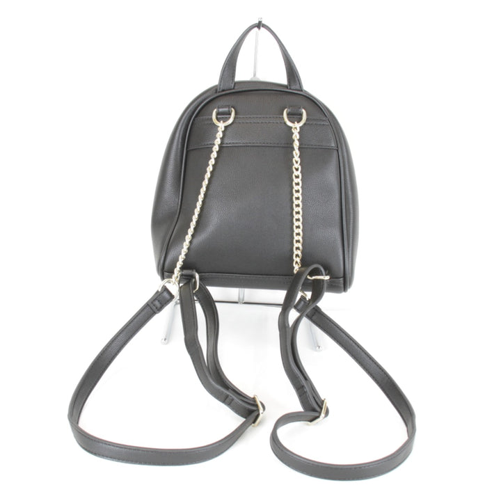 良品『USED』 
MARY QUANT マリークヮント 
 デイジー チェーンミニリュック リュック・デイパック 
レザー ブラック