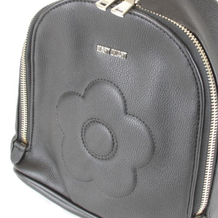 良品『USED』 
MARY QUANT マリークヮント 
 デイジー チェーンミニリュック リュック・デイパック 
レザー ブラック