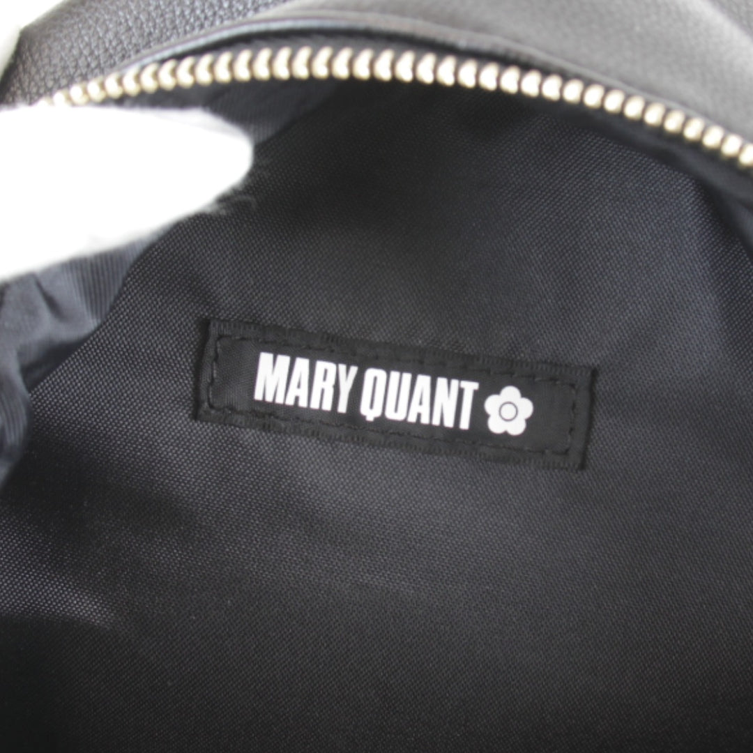 良品『USED』 
MARY QUANT マリークヮント 
 デイジー チェーンミニリュック リュック・デイパック 
レザー ブラック