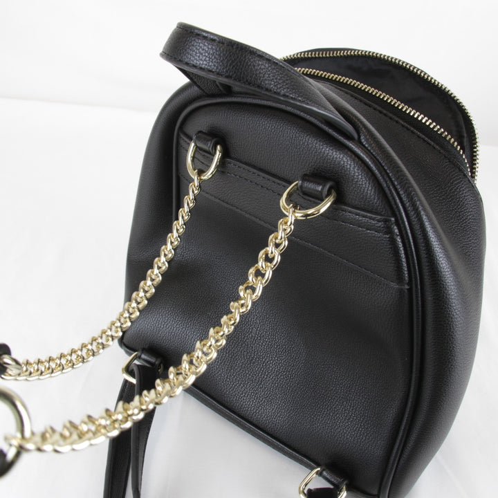 良品『USED』 
MARY QUANT マリークヮント 
 デイジー チェーンミニリュック リュック・デイパック 
レザー ブラック