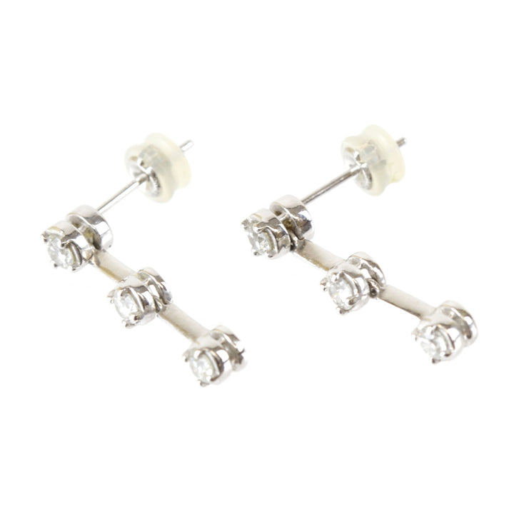 美品『USED』 Pt900/ダイヤモンド 
 鑑別書付き ピアス
 ダイヤモンド 0.30 3.9g