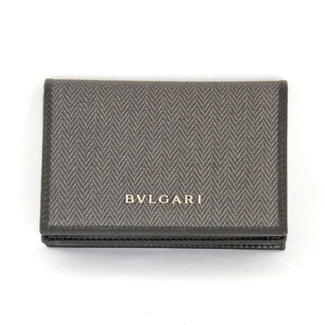 美品『USED』 
BVLGARI ブルガリ 
 カードケース 
PVC ブラック