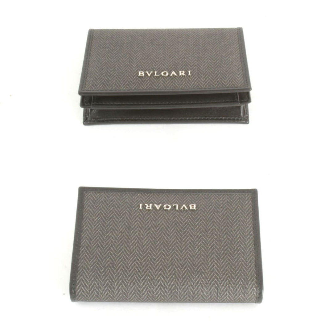 美品『USED』 
BVLGARI ブルガリ 
 カードケース 
PVC ブラック