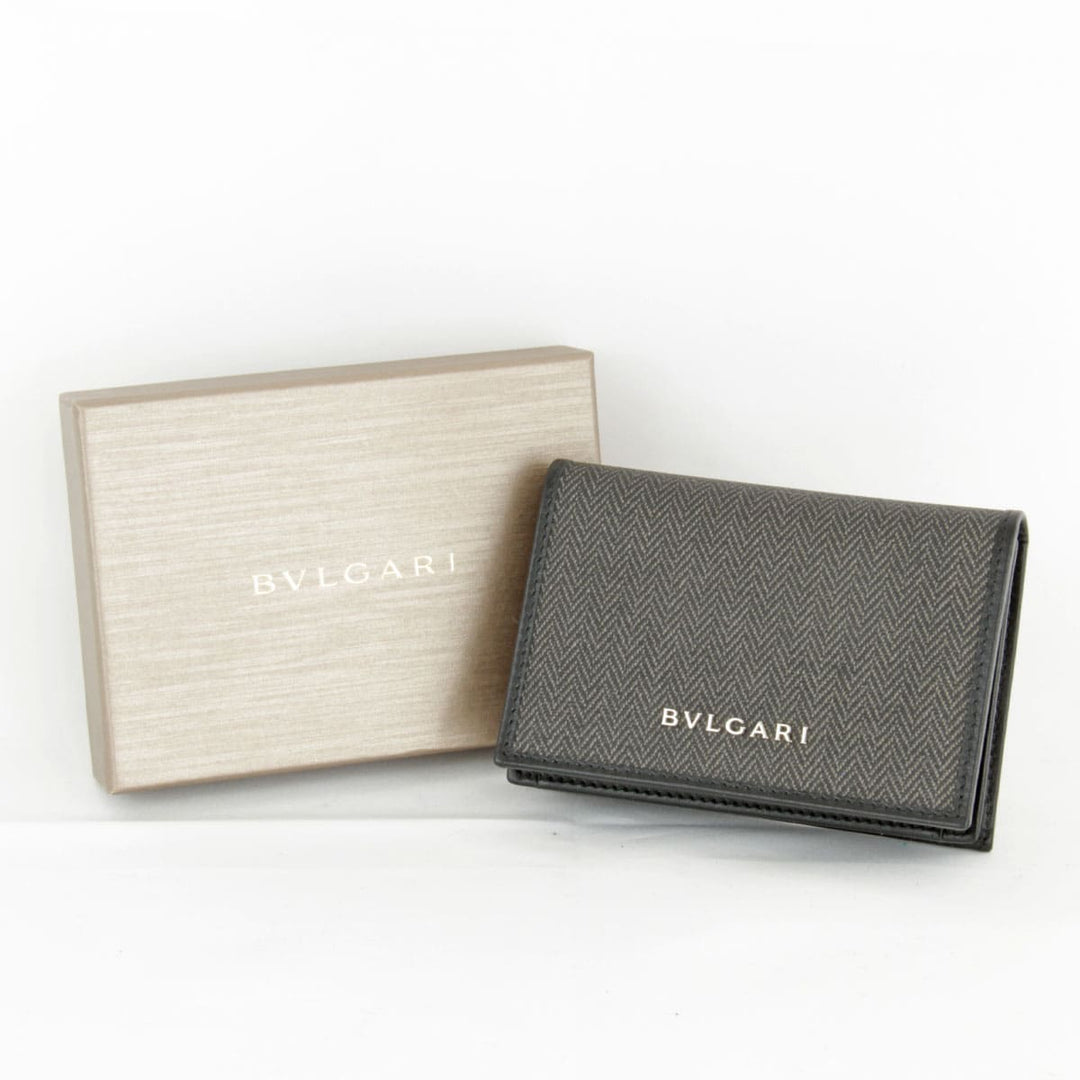 美品『USED』 
BVLGARI ブルガリ 
 カードケース 
PVC ブラック