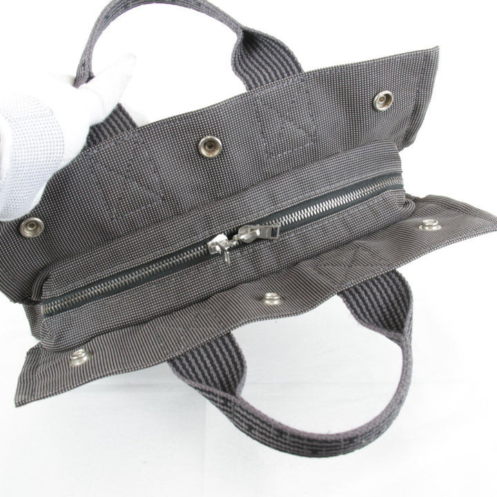 良品『USED』 
HERMES エルメス 
 エールラインPM ハンドバッグ 
キャンバス グレー